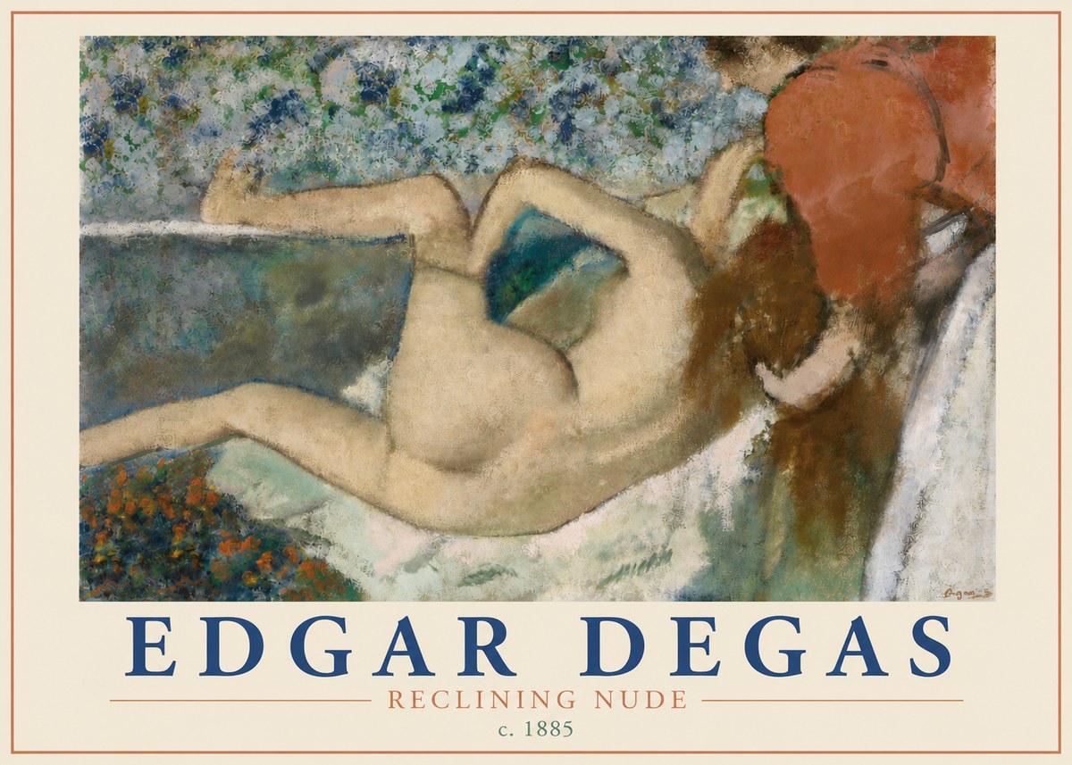 Edgar Degas Reclining Nude No3 - Affiche