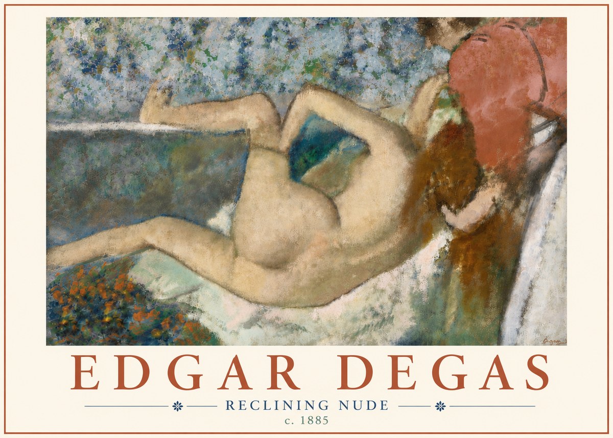 Edgar Degas Reclining Nude No6 - Affiche