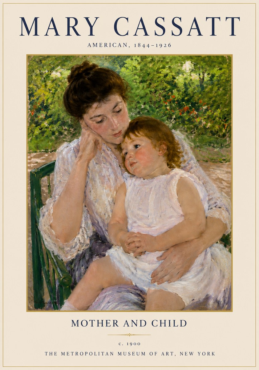 Mary Cassatt Mother and Child I No3 - Affiche