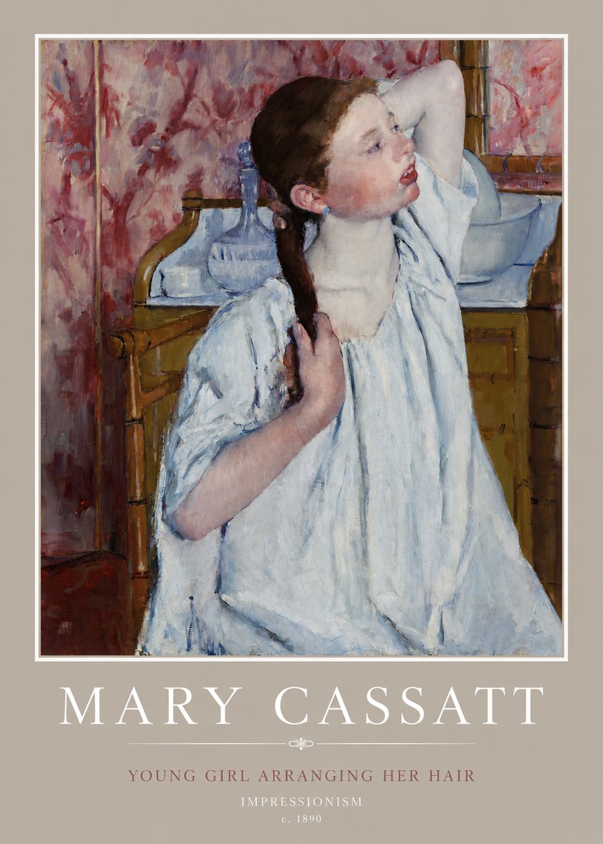 Mary Cassatt Young Girl Arranging Her Hair No2 - Affiche