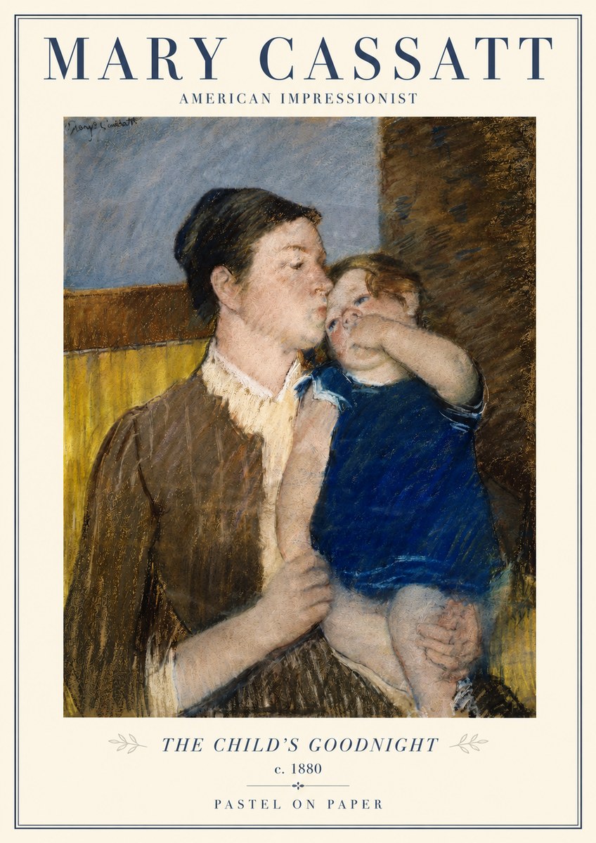 Mary Cassatt The Child's Goodnight No2 - Affiche