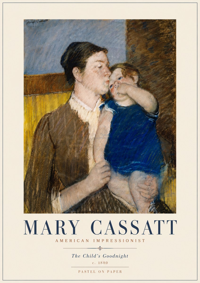 Mary Cassatt The Child's Goodnight No5 - Affiche