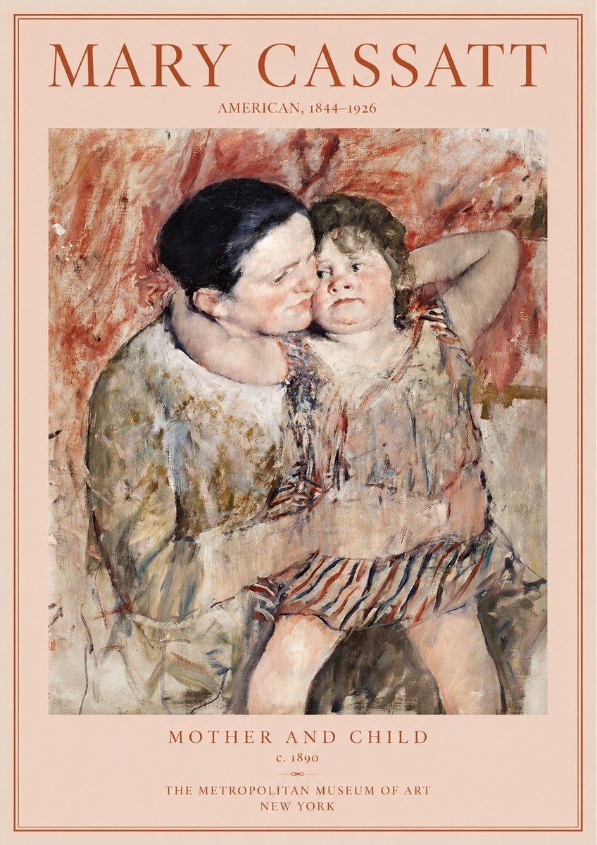 Mary Cassatt Mother and Child II No2 - Affiche