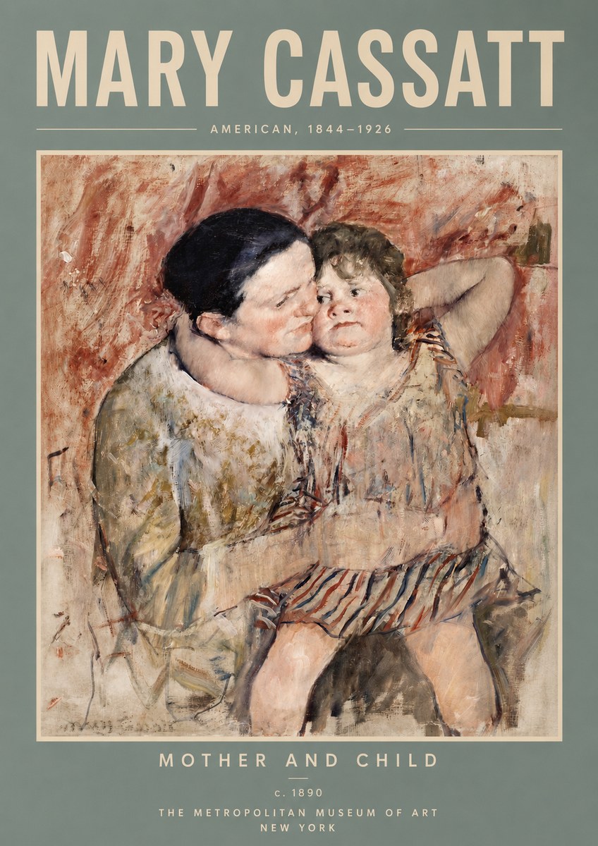 Mary Cassatt Mother and Child II No4 - Affiche