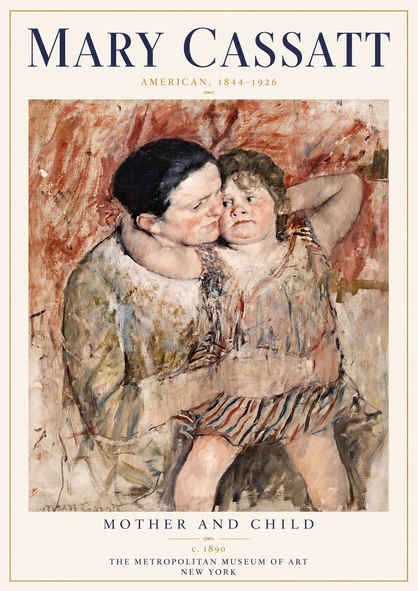 Mary Cassatt Mother and Child II No6 - Affiche