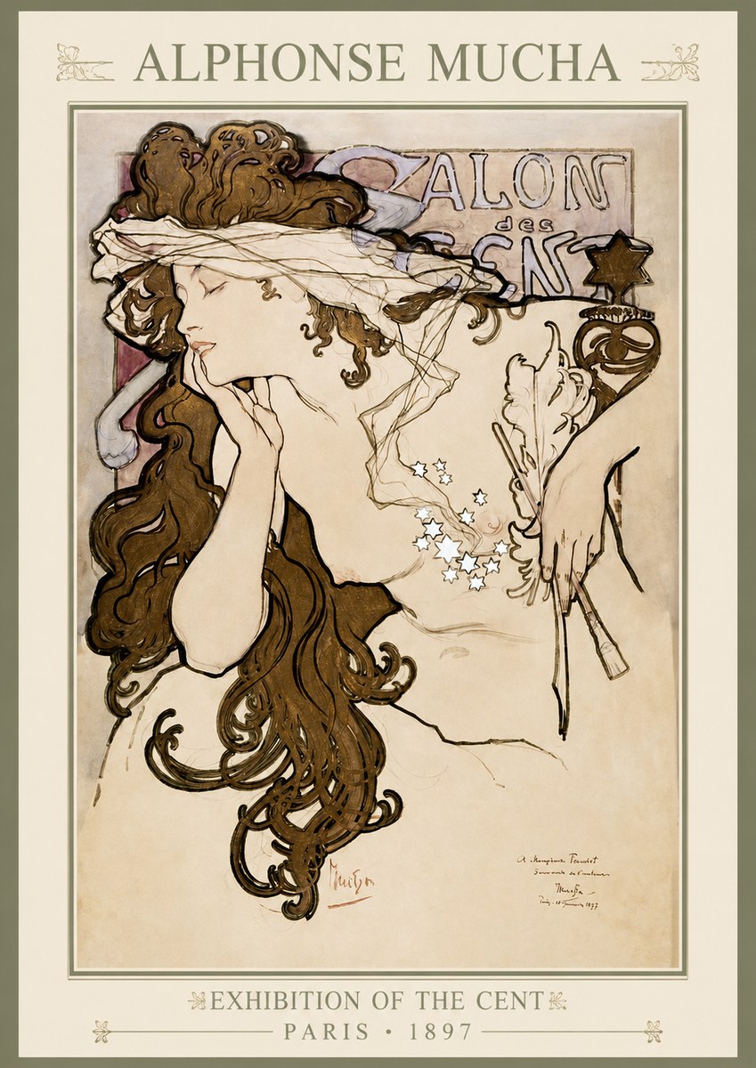 Mucha Salon Des Cent No1 - Affiche