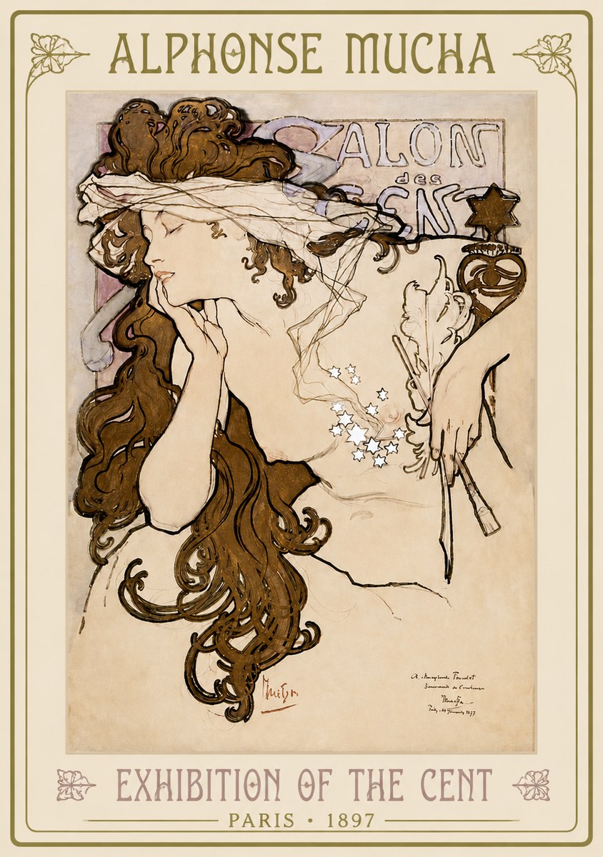 Mucha Salon Des Cent No2 - Affiche