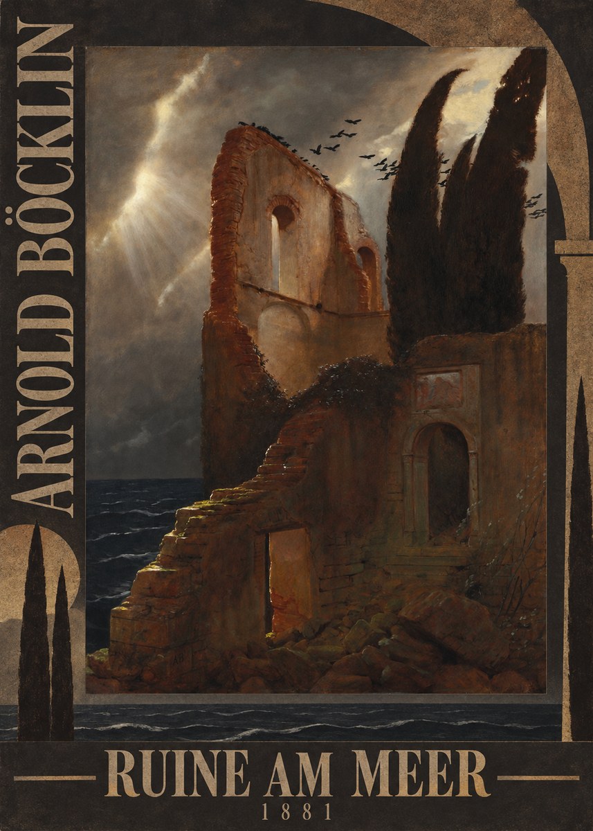 Arnold Böcklin Ruine Am Meer · 1881 No5 - Affiche