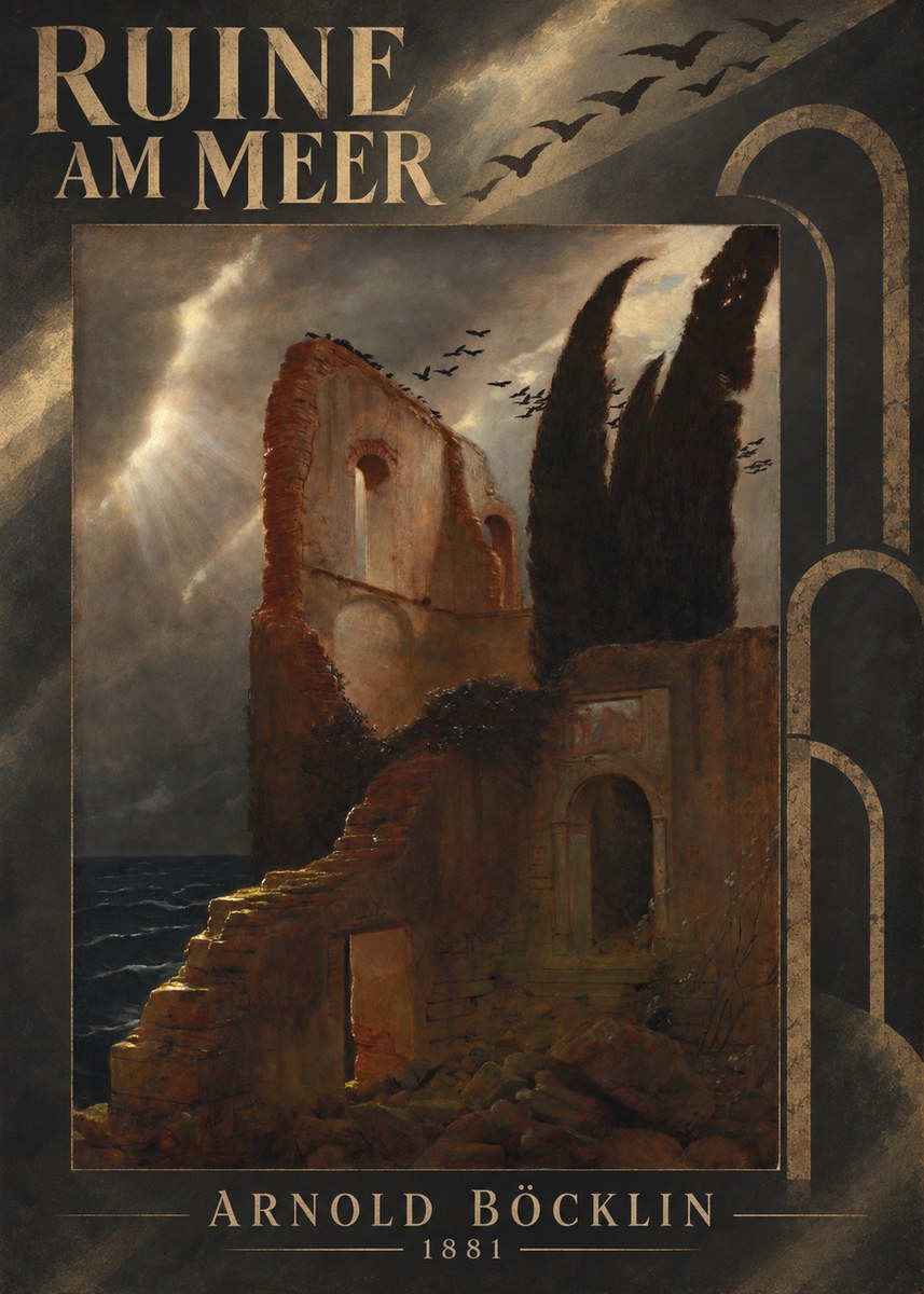 Arnold Böcklin Ruine Am Meer · 1881 No6 - Affiche