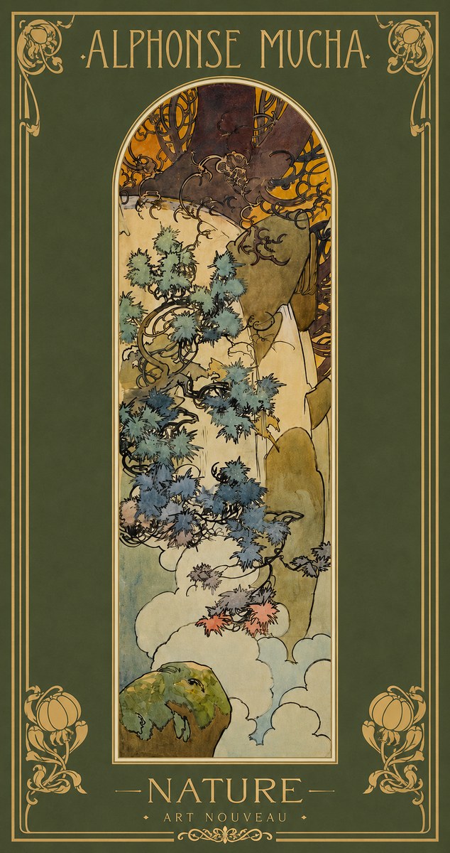 Mucha Nature No2 - Affiche