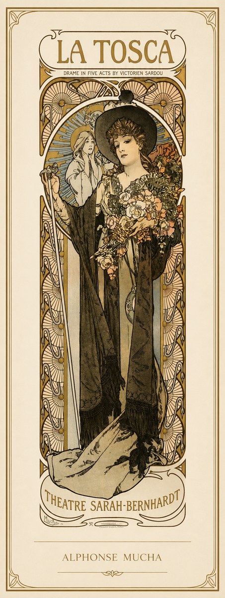 Mucha La Tosca No1 - Affiche