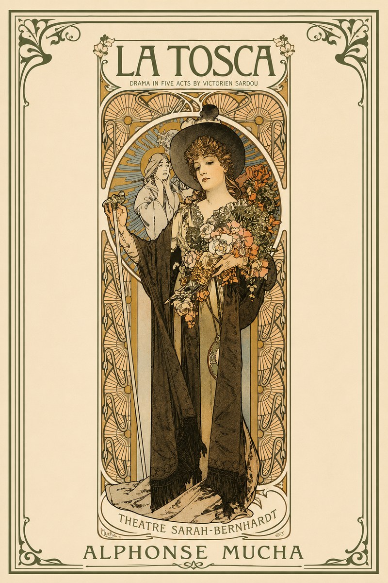 Mucha La Tosca No2 - Affiche