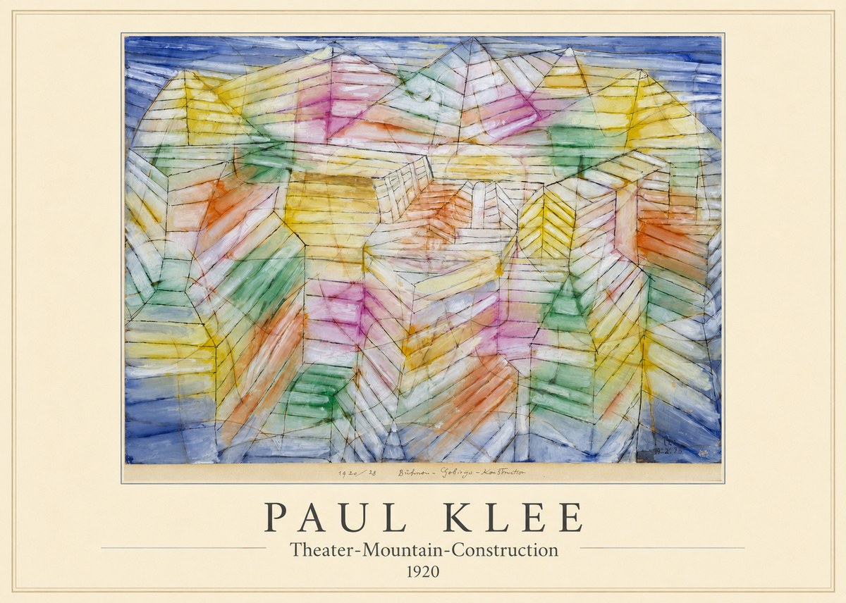 Paul Klee Theater-mountain-construction No3 - Affiche