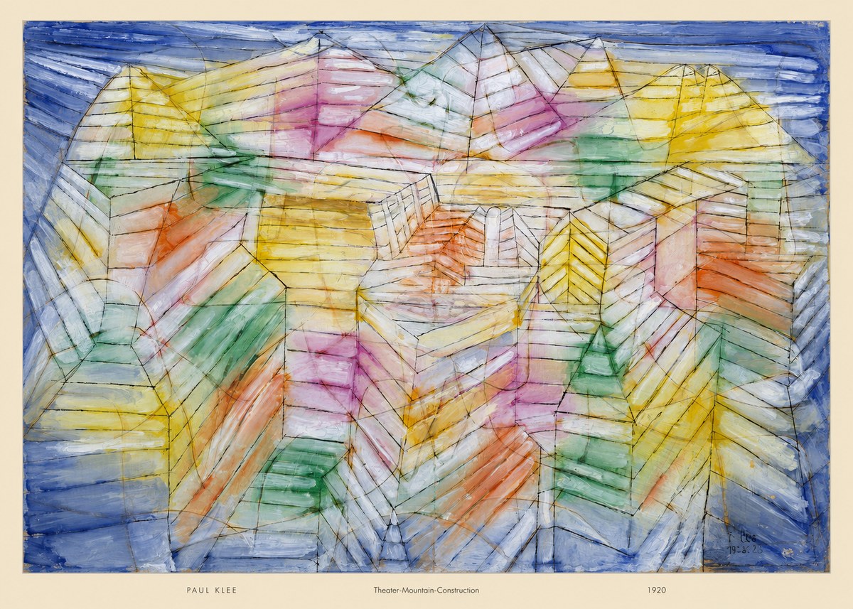 Paul Klee Theater-mountain-construction No5 - Affiche