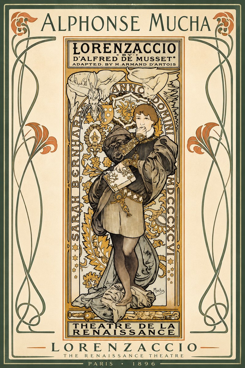 Mucha Lorenzaccio No2 - Affiche