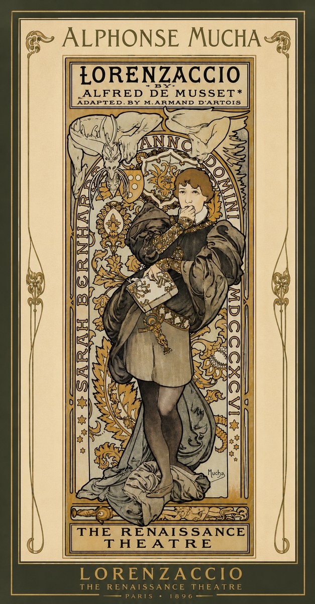 Mucha Lorenzaccio No3 - Affiche