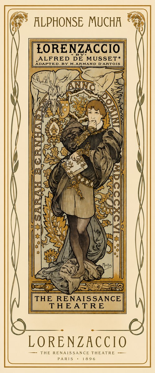 Mucha Lorenzaccio No4 - Affiche