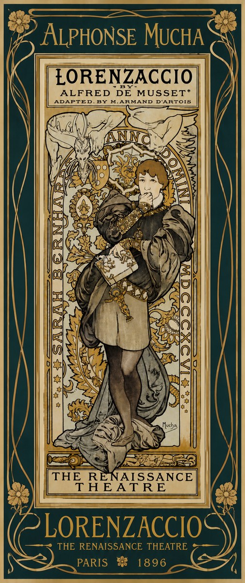 Mucha Lorenzaccio No5 - Affiche