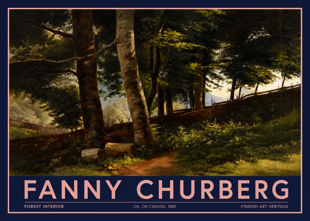Fanny Churberg Forest Interior No2 - Affiche
