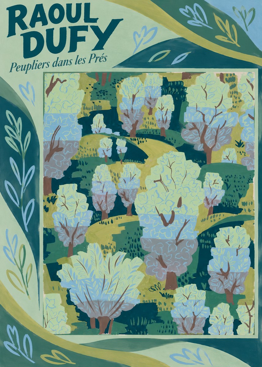 Raoul Dufy Peupliers Dans Les Prés No5 - Affiche