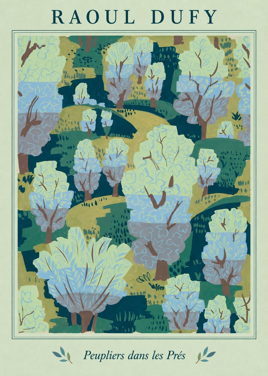 Raoul Dufy Peupliers Dans Les Prés No6 - Affiche