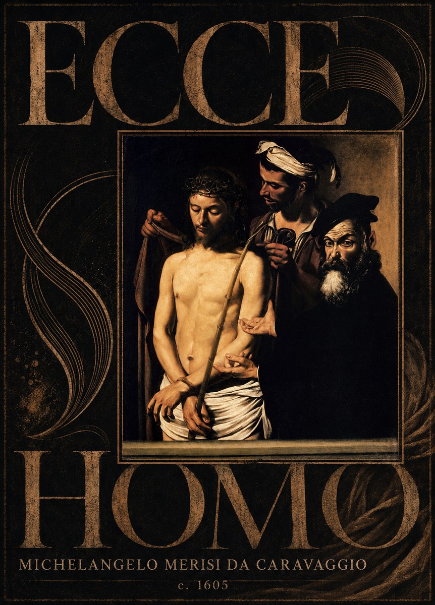 Michelangelo Merisi da Caravaggio Ecce Homo No5 - Affiche