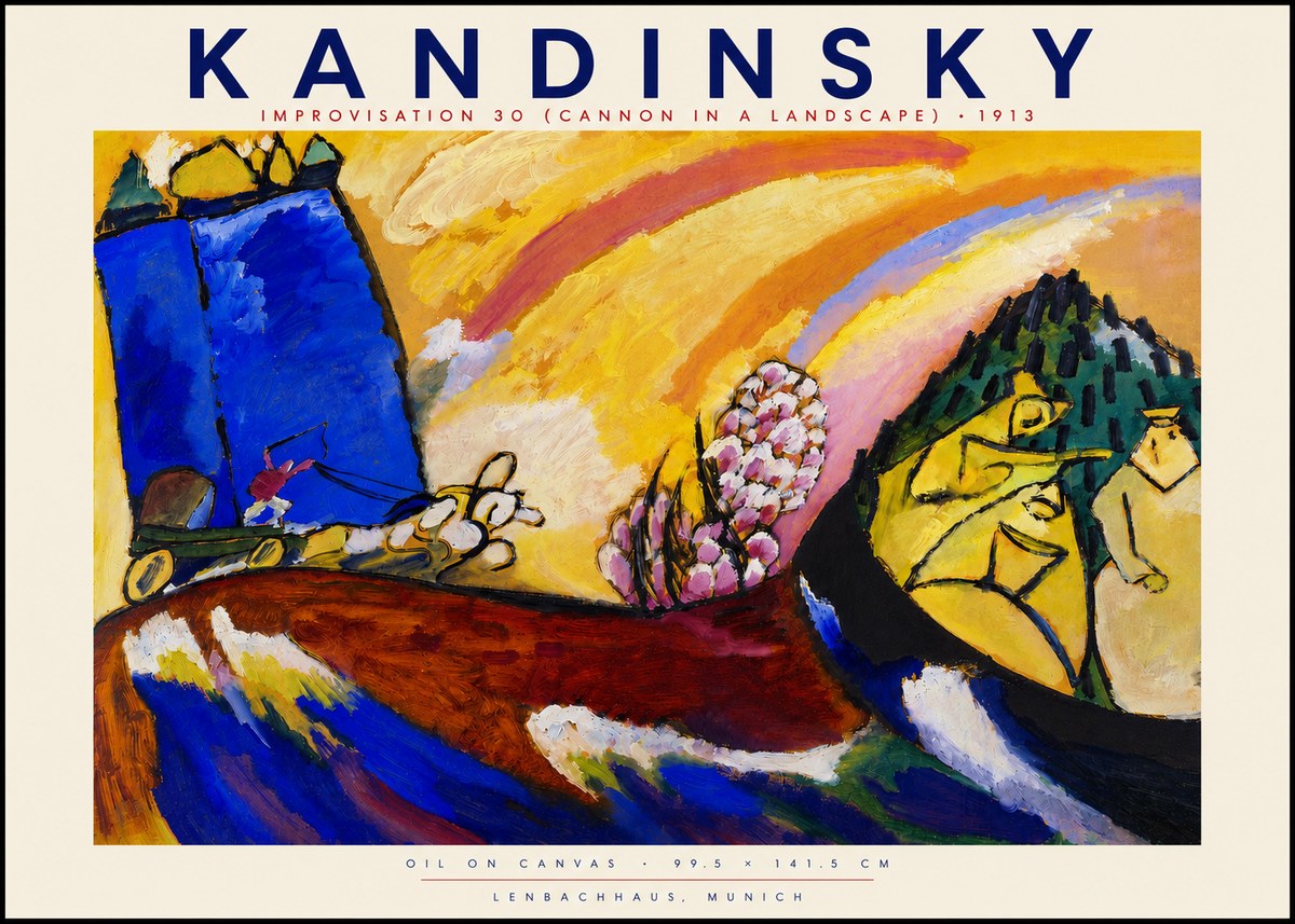 Kandinsky Improvisation 30 (Cannon in a Landscape) No3 - Affiche
