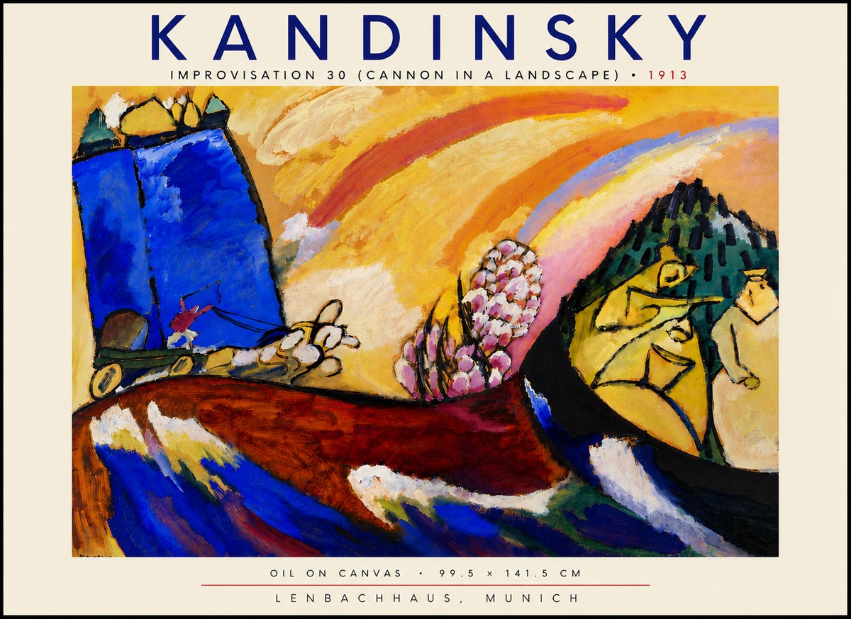 Kandinsky Improvisation 30 (Cannon in a Landscape) No5 - Affiche