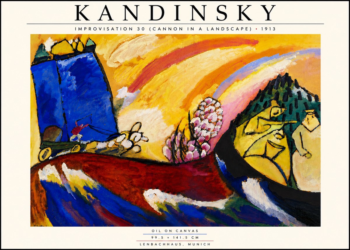 Kandinsky Improvisation 30 (Cannon in a Landscape) No6 - Affiche