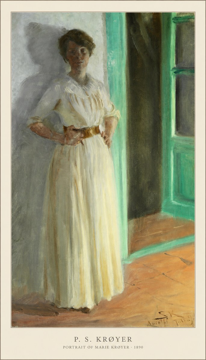 P.S. Krøyer Portrait of Marie Krøyer No3 - Affiche