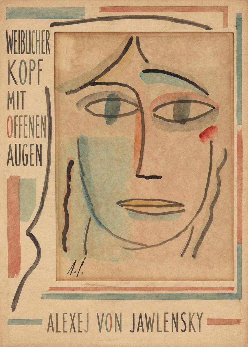 Alexej von Jawlensky Weiblicher Kopf Mit Offenen Augen No6 - Affiche