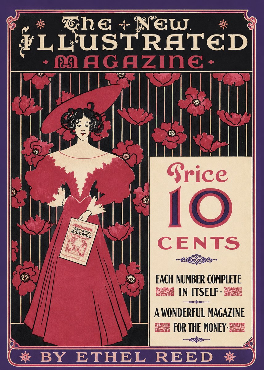 Ethel Reed The New Illustrated Magazine No2 - Affiche