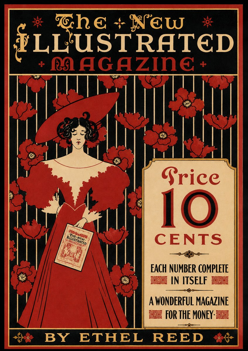 Ethel Reed The New Illustrated Magazine No5 - Affiche