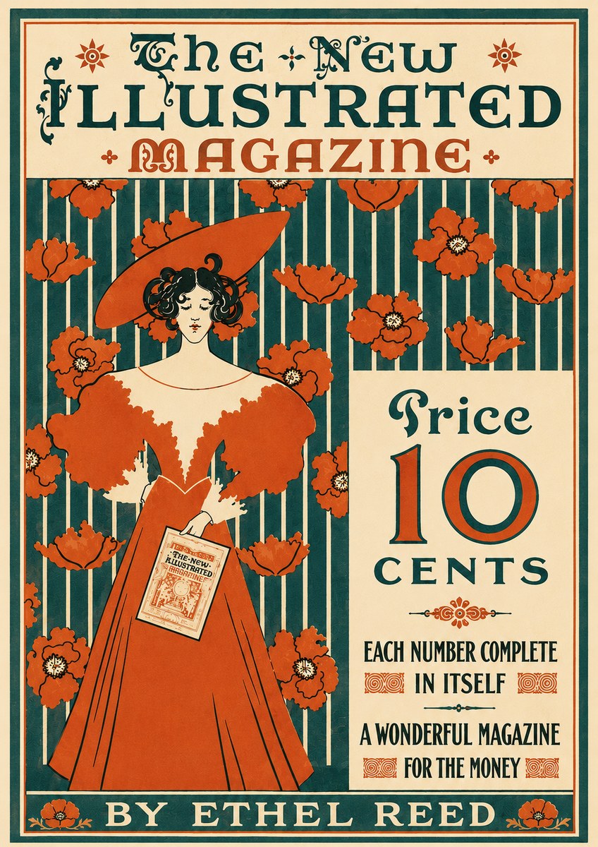 Ethel Reed The New Illustrated Magazine No6 - Affiche