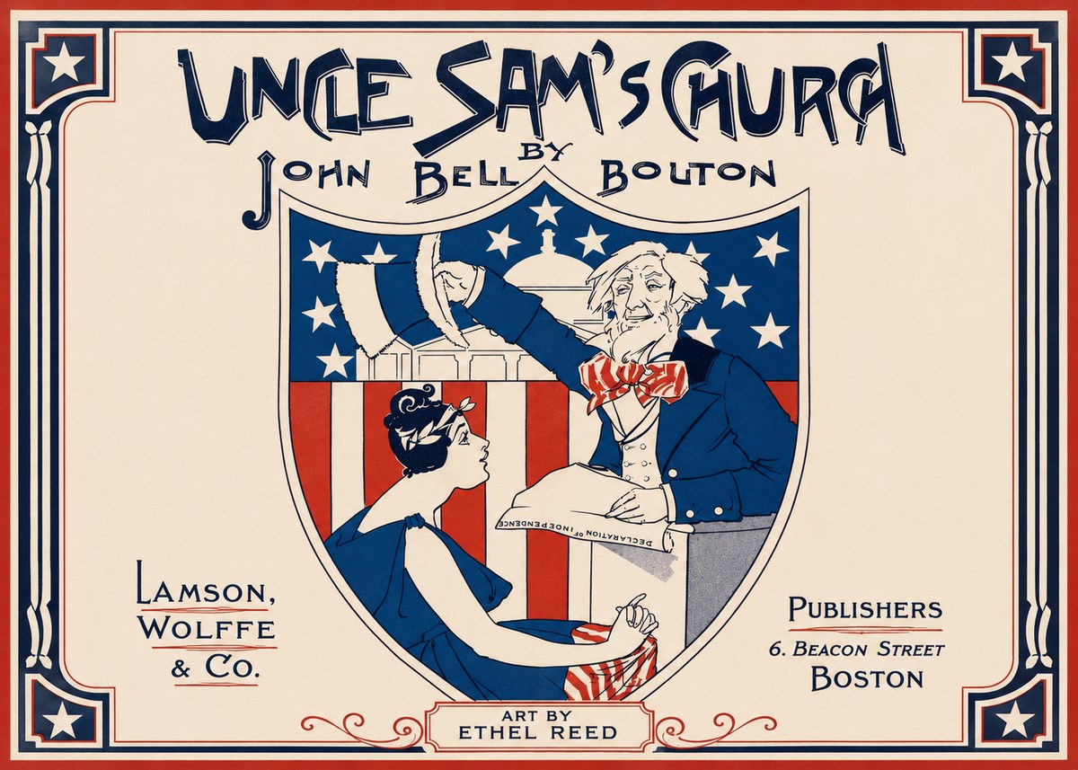 Ethel Reed Uncle Sam's Church No2 - Affiche