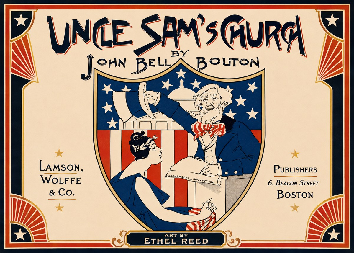 Ethel Reed Uncle Sam's Church No5 - Affiche