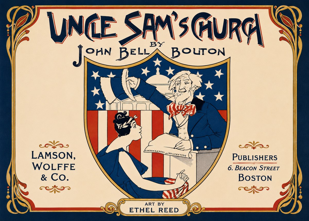 Ethel Reed Uncle Sam's Church No6 - Affiche