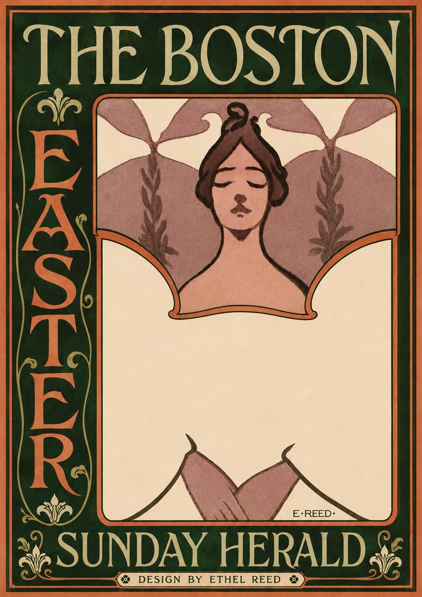 Ethel Reed The Boston Easter Sunday Herald No3 - Affiche