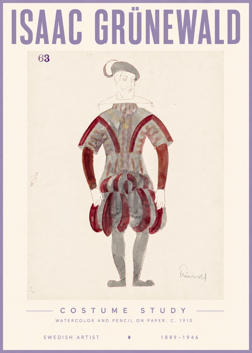 Isaac Grünewald Costume Study II No3 - Affiche