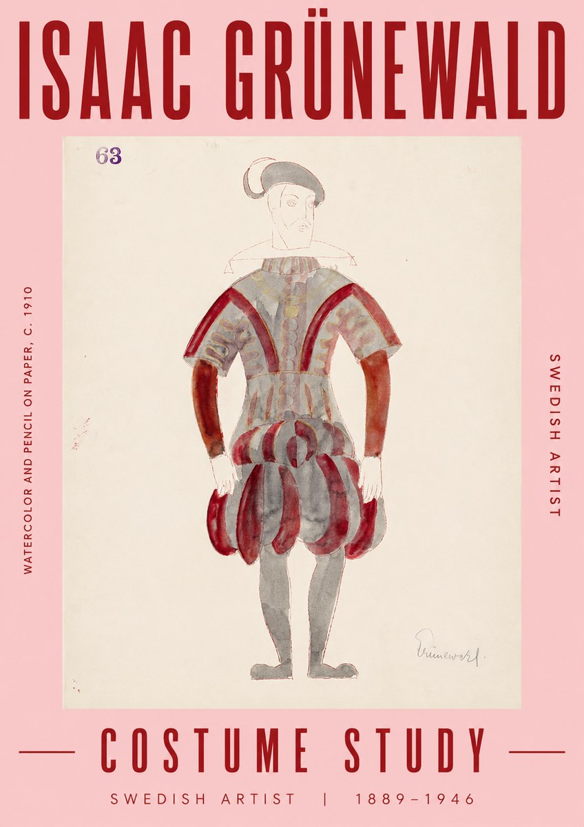 Isaac Grünewald Costume Study II No5 - Affiche