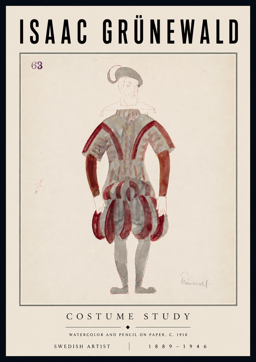 Isaac Grünewald Costume Study II No6 - Affiche