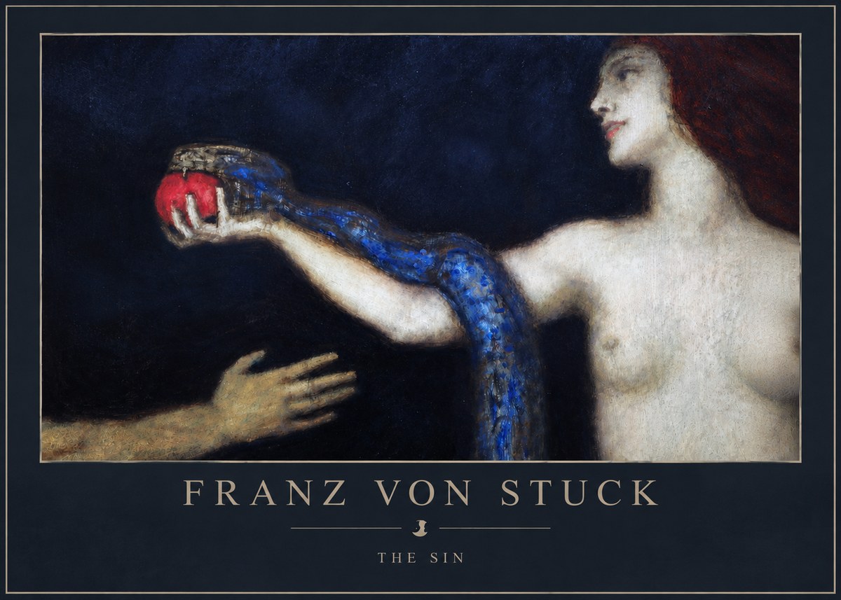 Franz von Stuck The Sin I No3 - Affiche