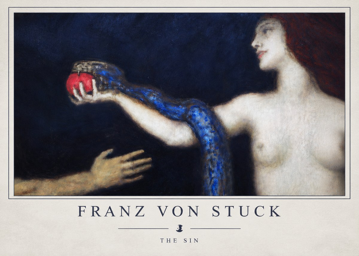Franz von Stuck The Sin I No4 - Affiche