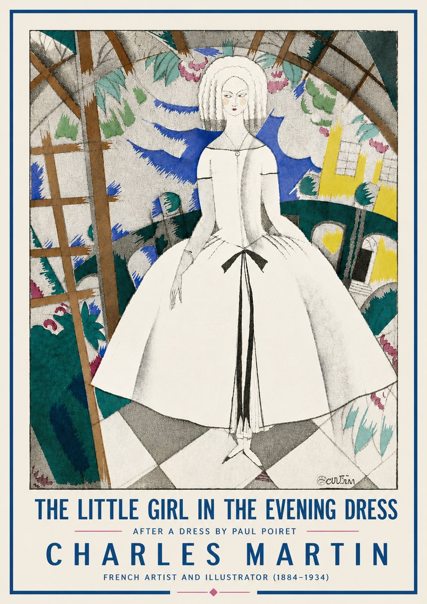 Charles Martin The Little Girl in the Evening Dress No6 - Affiche
