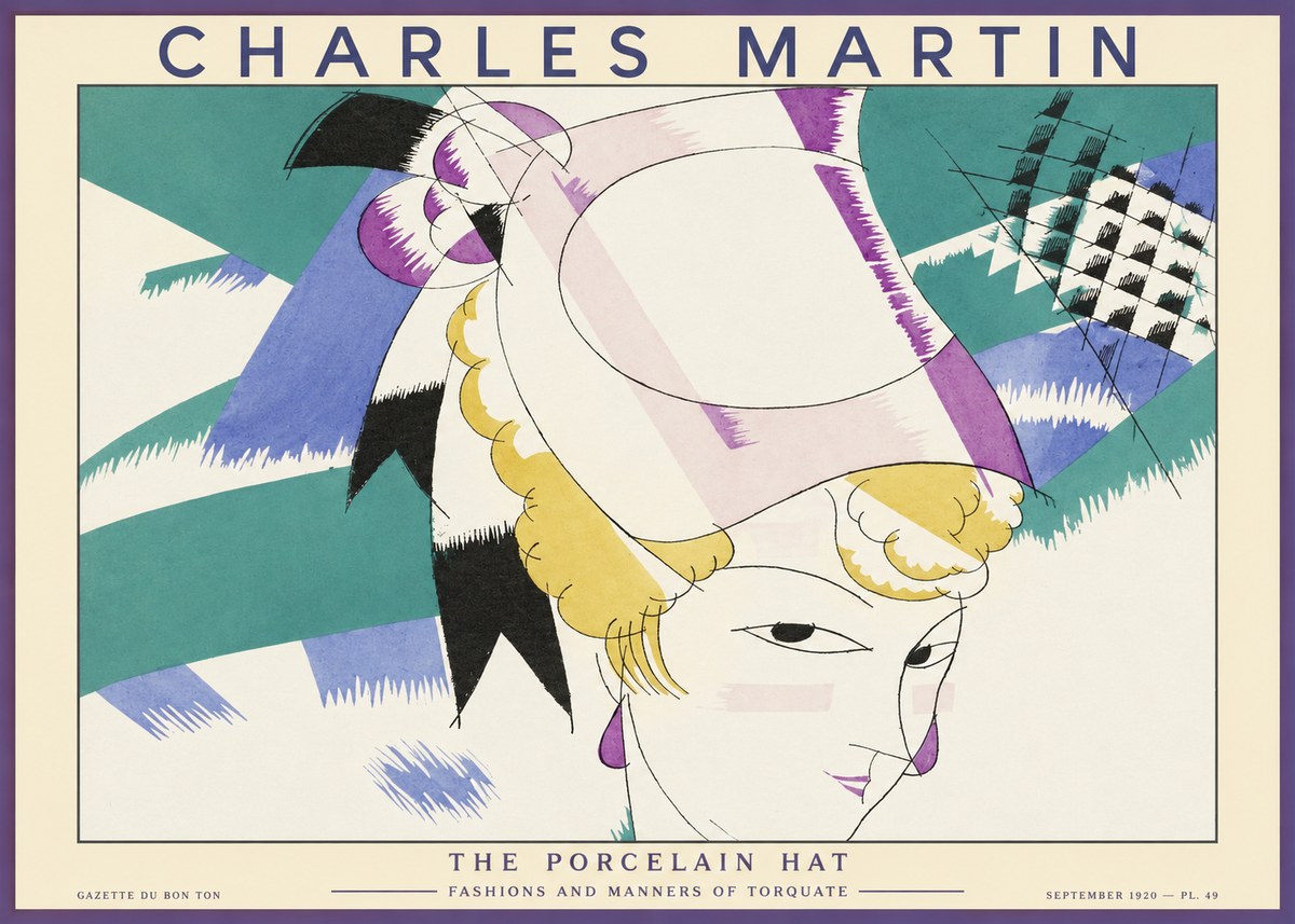 Charles Martin The Porcelain Hat No1 - Affiche