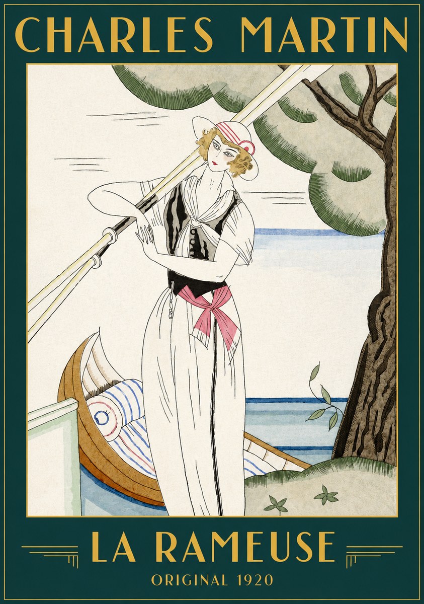 Charles Martin La Rameuse No2 - Affiche