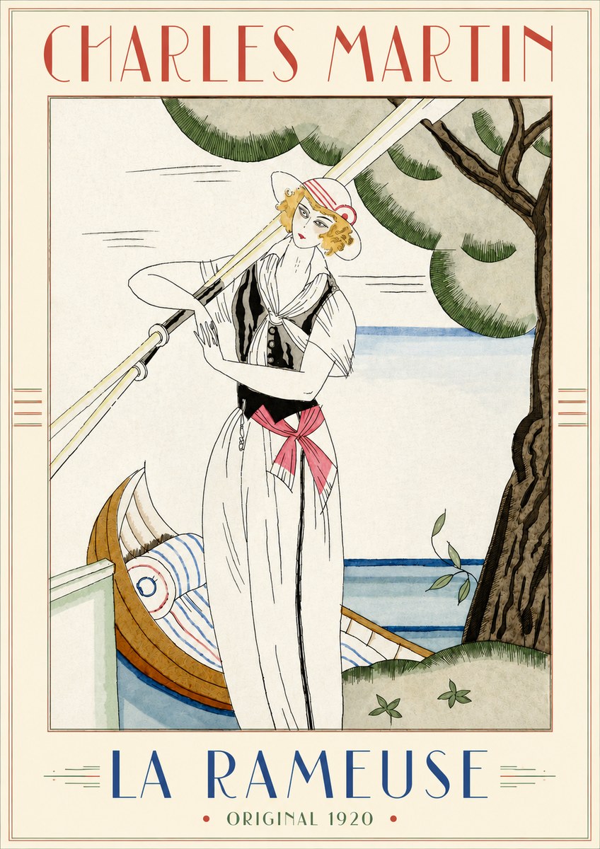Charles Martin La Rameuse No3 - Affiche