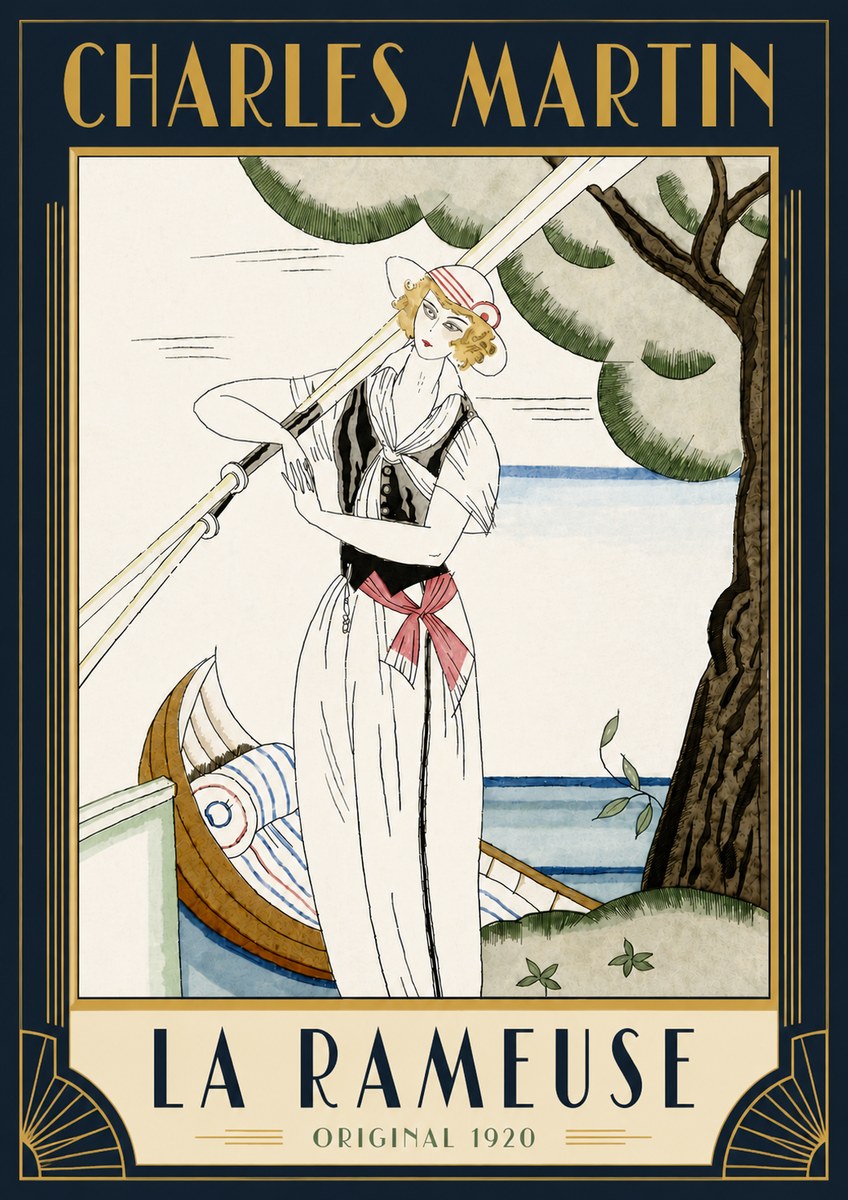 Charles Martin La Rameuse No6 - Affiche
