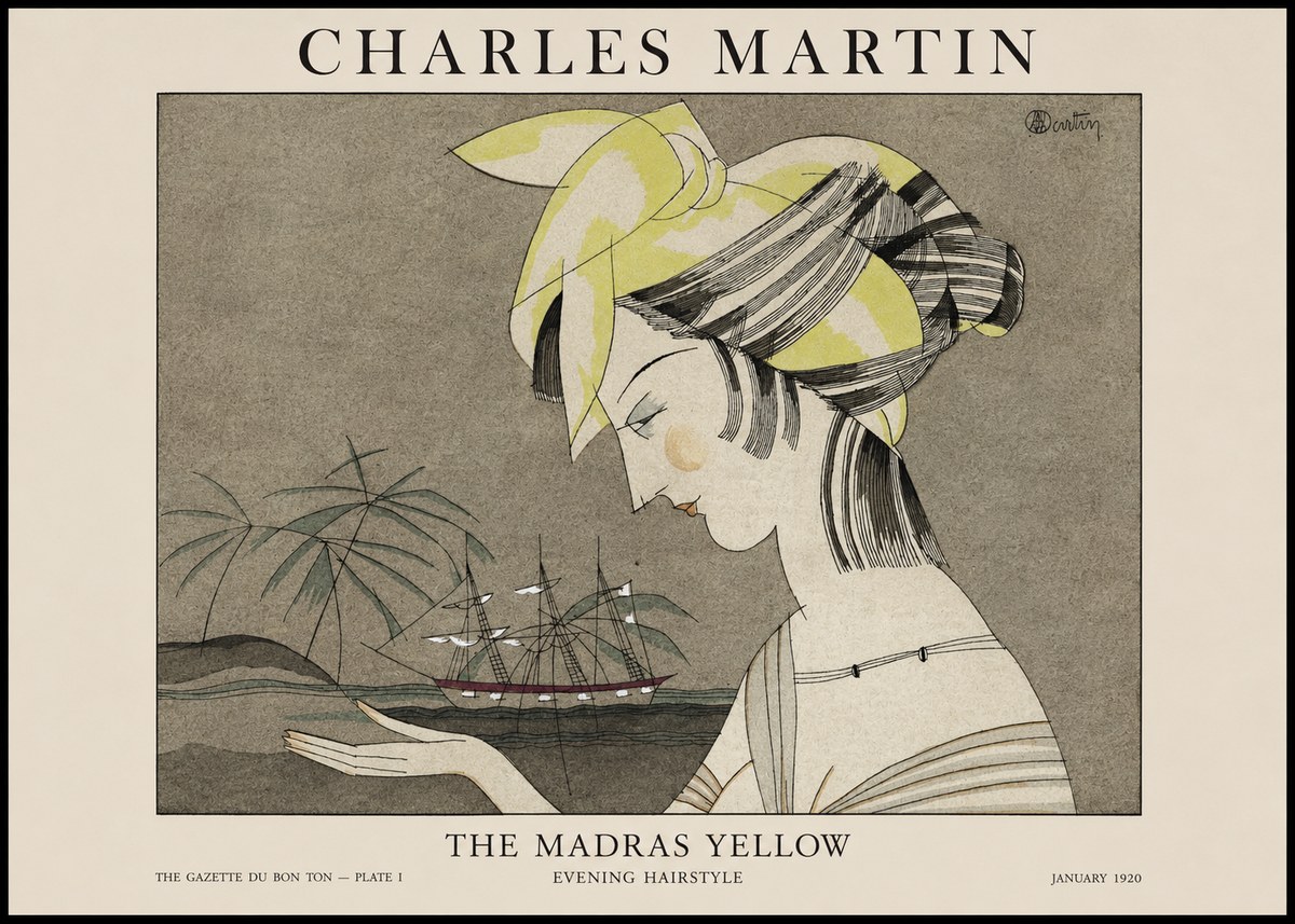 Charles Martin The Madras Yellow - Evening Hairstyle No1 - Affiche