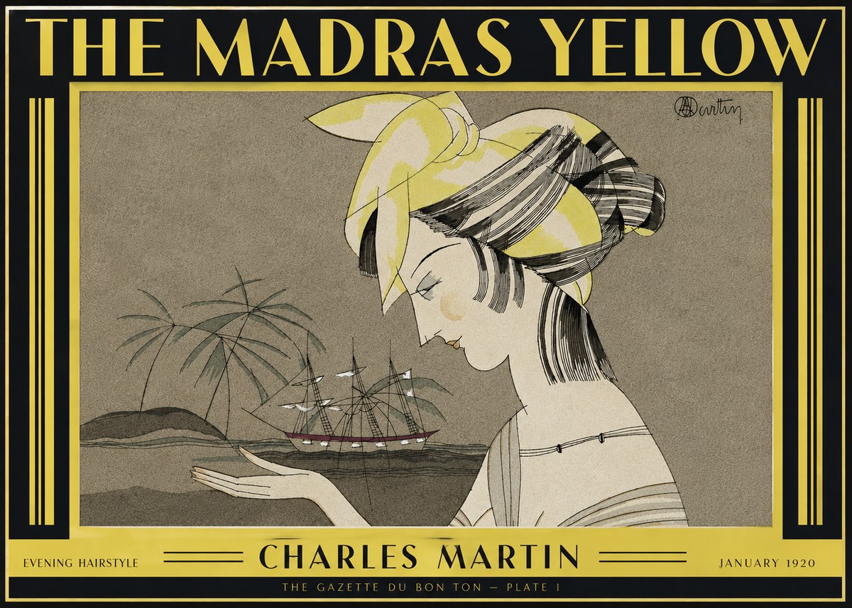 Charles Martin The Madras Yellow - Evening Hairstyle No4 - Affiche